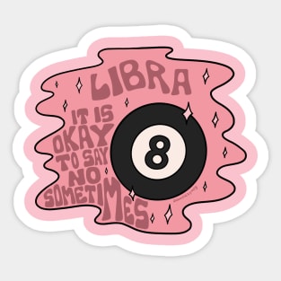 Libra Magic 8 Ball Sticker